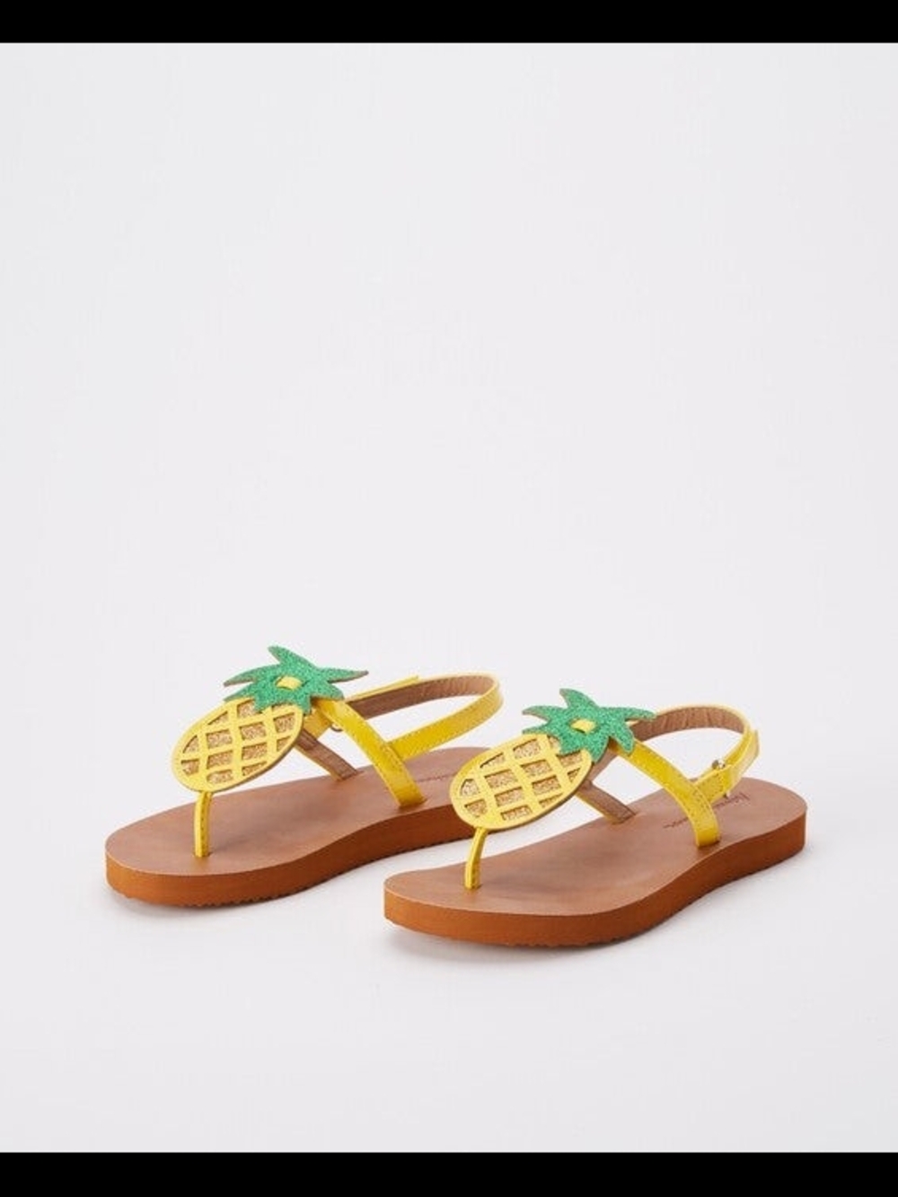 Hanna Andersson Piper Girls' Pineapple Sandals Size 13